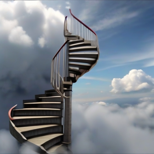 spiral staircase into the clouds